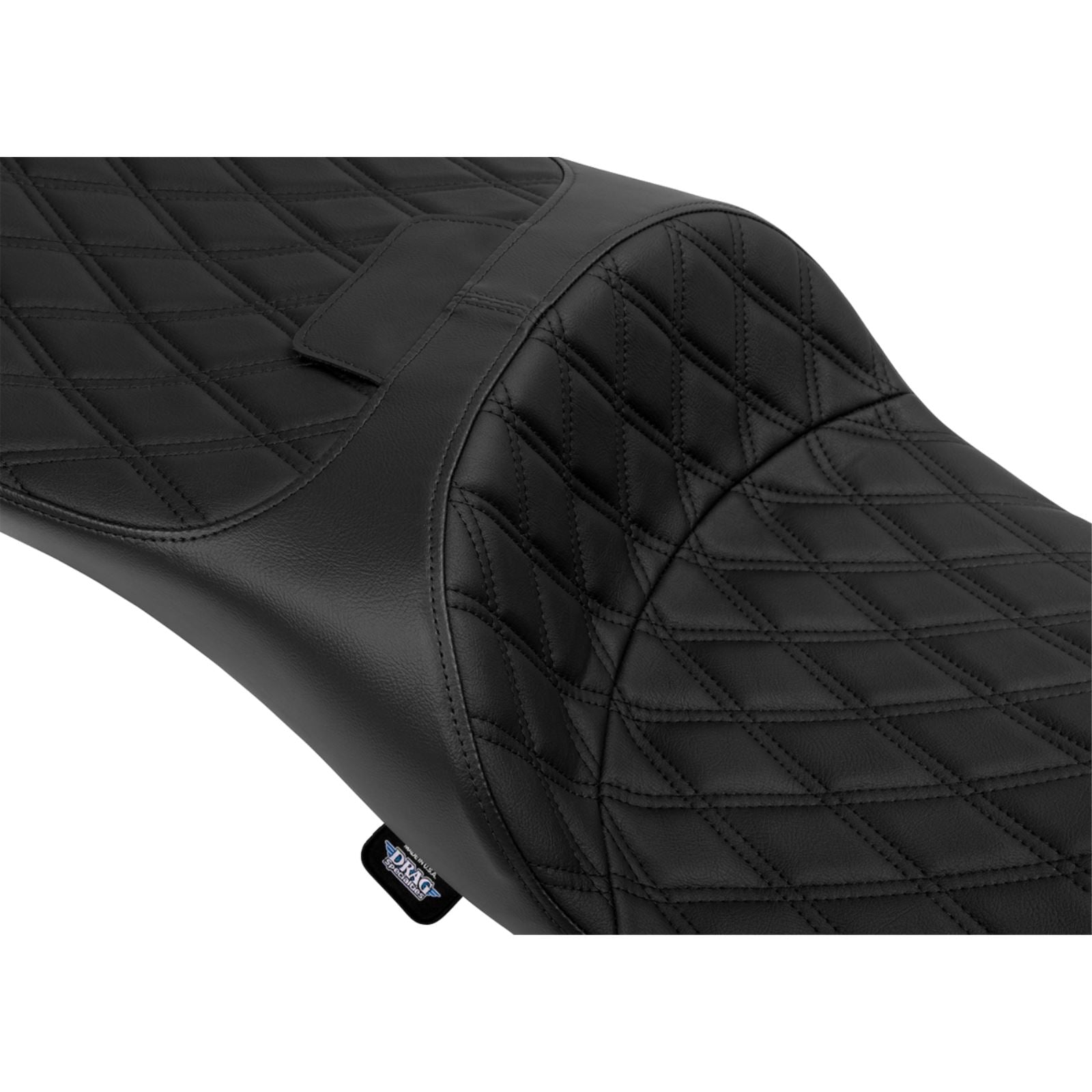 Drag Specialties Extended Reach Freedom Seat - Vinyl - Diamond - Black Stitch - FLT/FLH 0801-1980_1555621