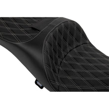 Drag Specialties Extended Reach Freedom Seat Vinyl - Diamond - Silver Stitch - FLT/FLH [MPN: 0801-1981]_1555623