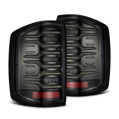 Alpharex LUXX-Series LED Tail Lights Alpha-Black fits 14-18 Chevy Silverado 1500 [MPN: 620040]_1580379