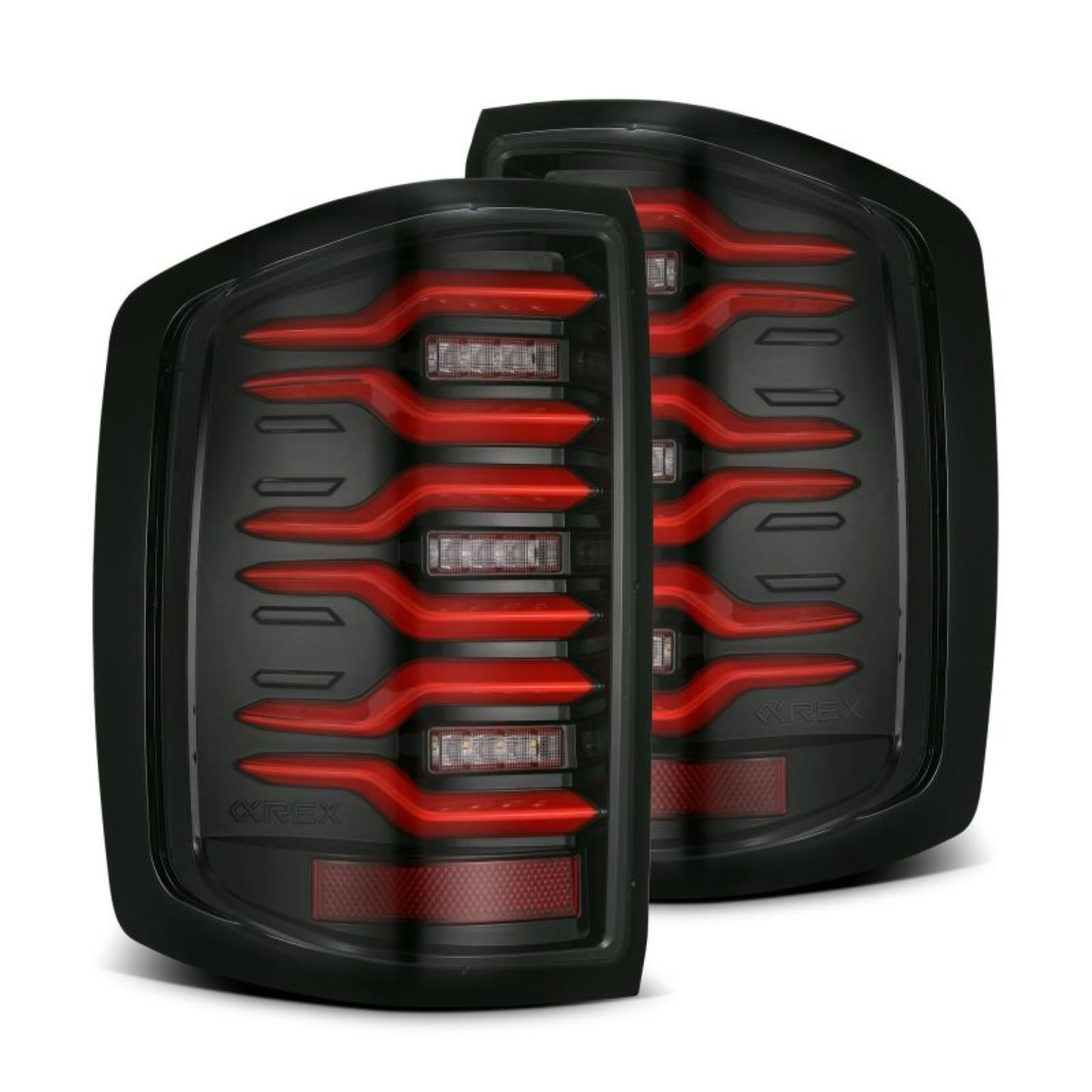 Alpharex LUXX-Series LED Tail Lights Black/Red fits Chevy Silverado 1500 [MPN: 620050]_1580380