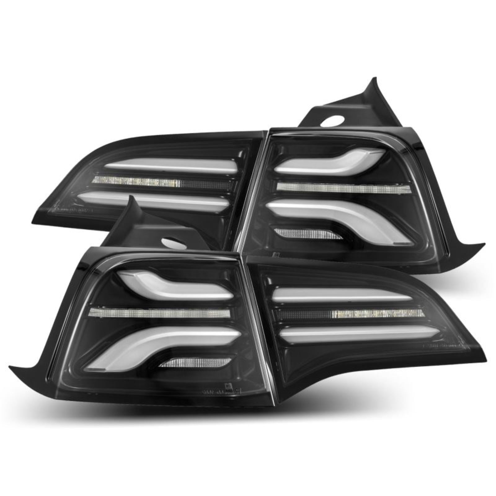 Alpharex PRO-Series LED Tail Lights Jet Black fits 20-22 Tesla Model Y [MPN: 601030]_1580370