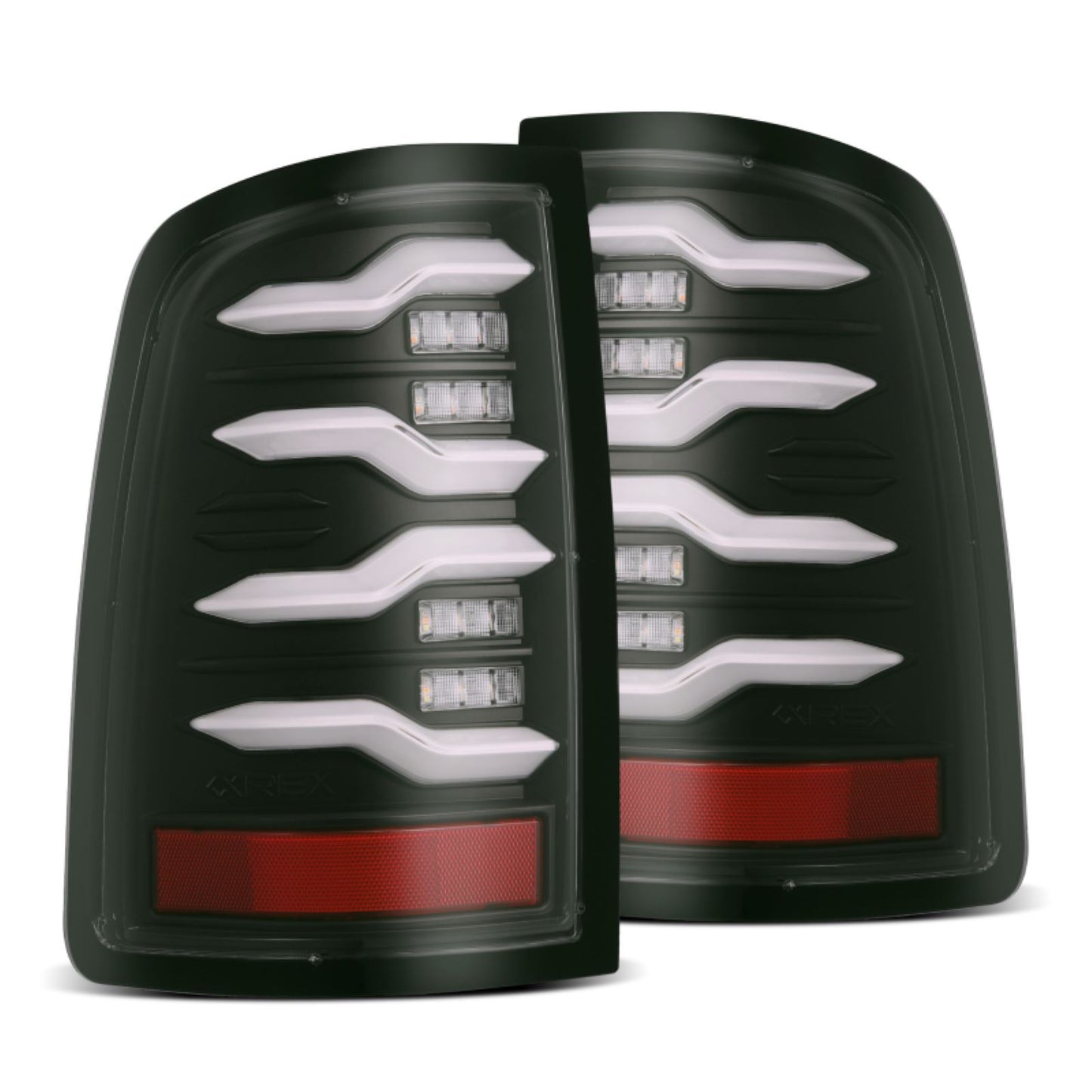 Alpharex LUXX-Series LED Tail Lights Black fits 09-18 Dodge Ram  [MPN: 640004]_1580451