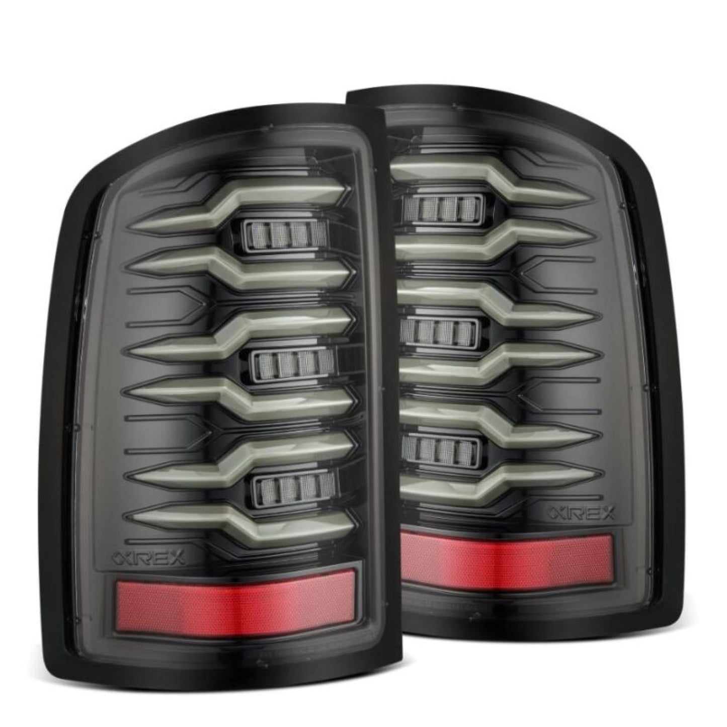 Alpharex LUXX-Series LED Tail Lights - Black fits GMC Sierra 1500/2500HD/3500HD [MPN: 630070]_1580458