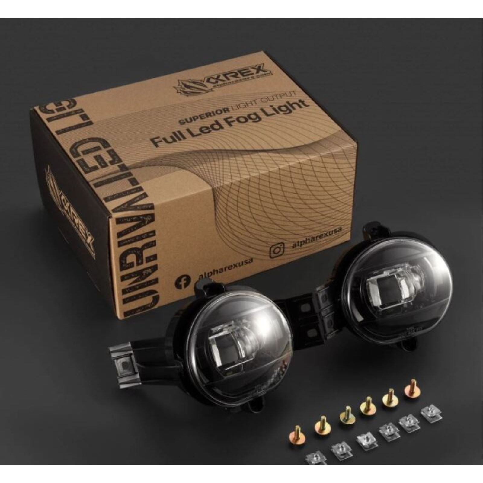 Alpharex DoubleTap Dual Color LED Projector Fog Lights - White/Amber  [MPN: 210005]_1580530