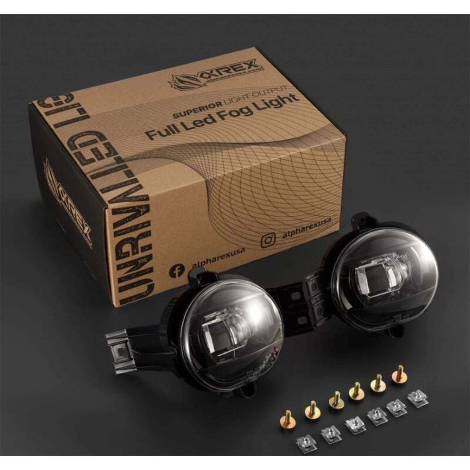 Alpharex DoubleTap Dual Color LED Projector Fog Lights - White/Amber  [MPN: 210005]_1592433