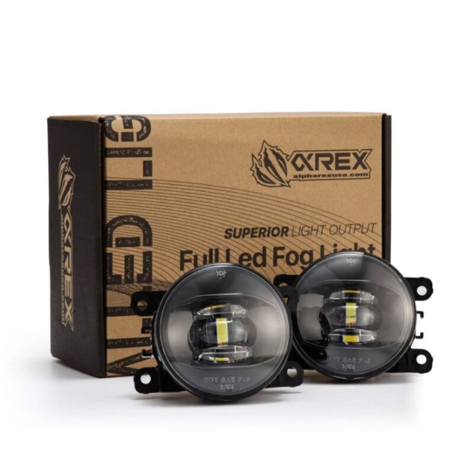Alpharex Universal DoubleTap Dual Color LED Projector Fog Lights - White/Amber [MPN: 210002]_1580532