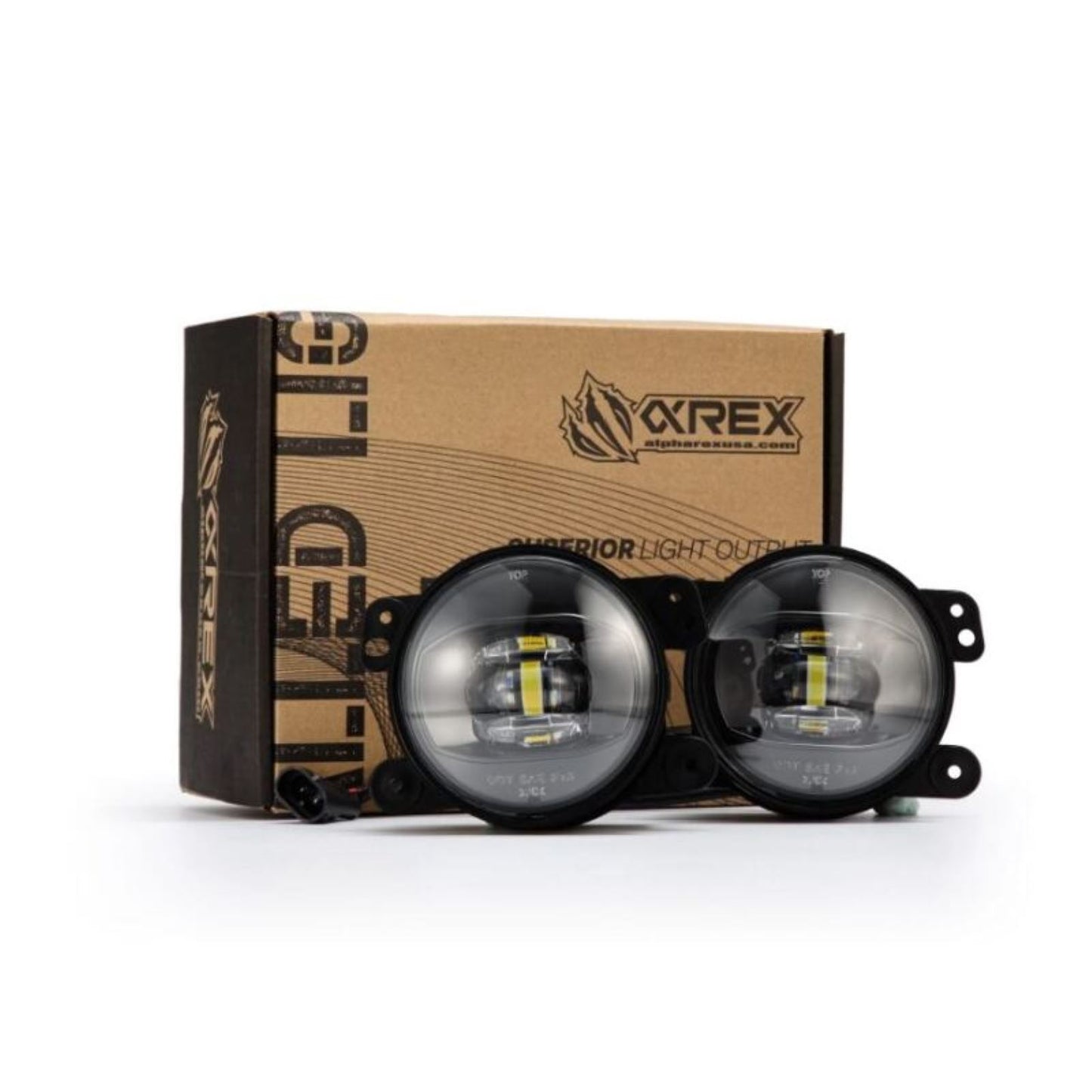 Alpharex Universal Dual Color LED Projector Fog Lights - White/Amber [MPN: 210004]_1580533