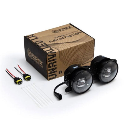 Alpharex Universal Dual Color LED Projector Fog Lights - White/Amber [MPN: 210004]_1592448