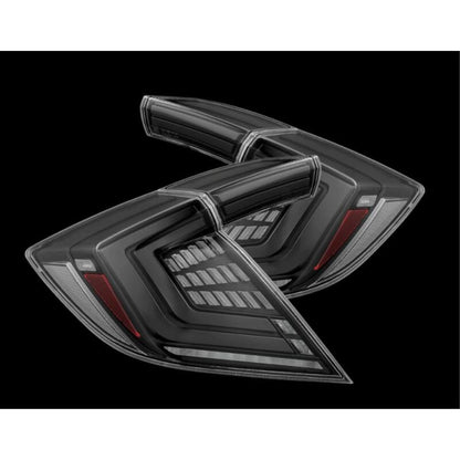 Alpharex NOVA-Series LED Tail Lights Alpha Black fits Honda Civic / Type-R FK8 [MPN: 676000]_1580579