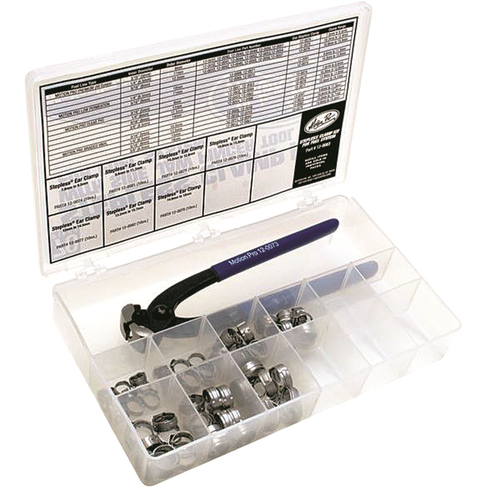 Motion Pro Stepless Clamp Fuel Line Fittings Kit - 80-Piece 12-0083_206130