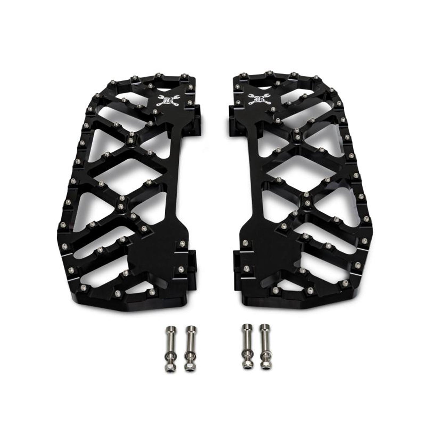 Burly Brand MX-Evolution Floorboards - Rider - Black - FLH/FLT '85-'24 B13-1053B_1626595