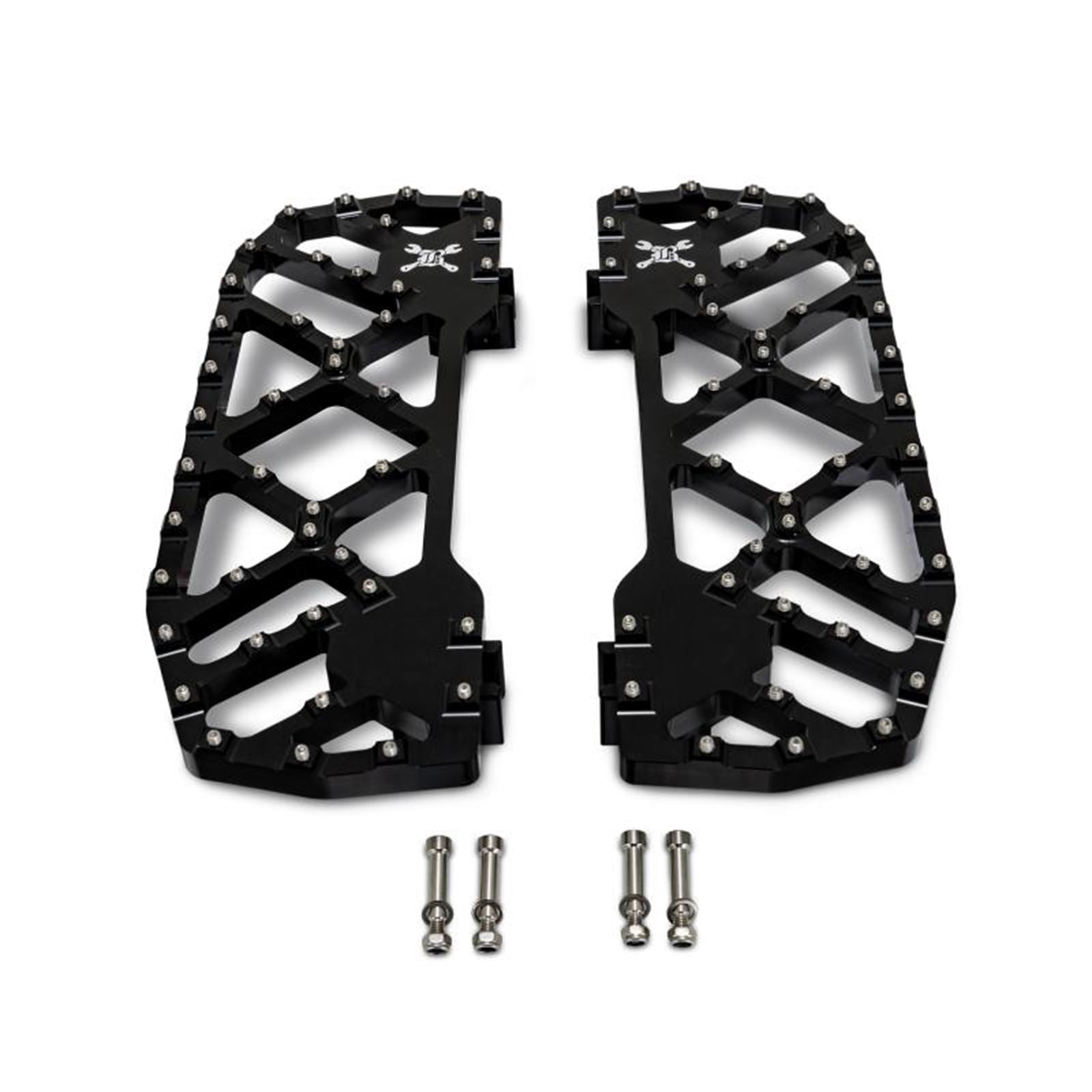 Burly Brand MX-Evolution Floorboards - Rider - Black - FLH/FLT '85-'24 B13-1053B_1626595