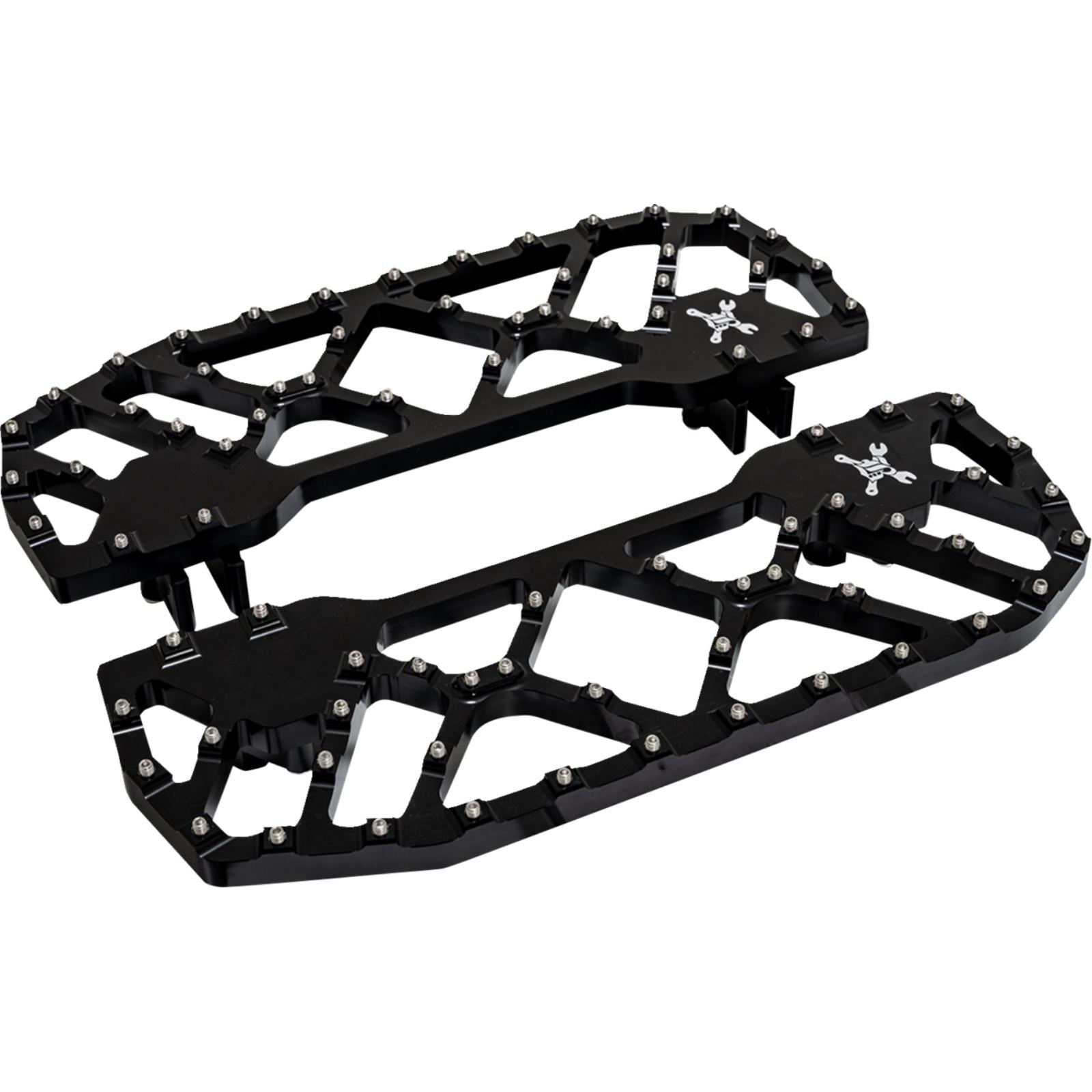 Burly Brand MX-Evolution Floorboards - Rider - Black - FLH/FLT '85-'24 B13-1053B_1662640