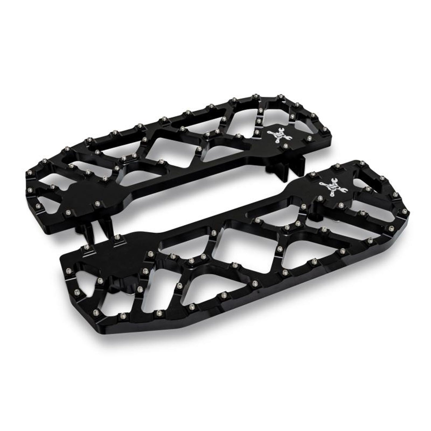 Burly Brand MX-Evolution Floorboards - Rider - Black - FLH/FLT '85-'24 B13-1053B_1626594