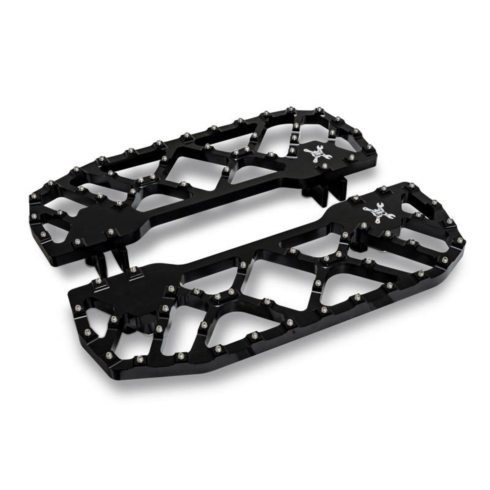 Burly Brand MX-Evolution Floorboards - Rider - Black - FLH/FLT '85-'24 B13-1053B_1626594