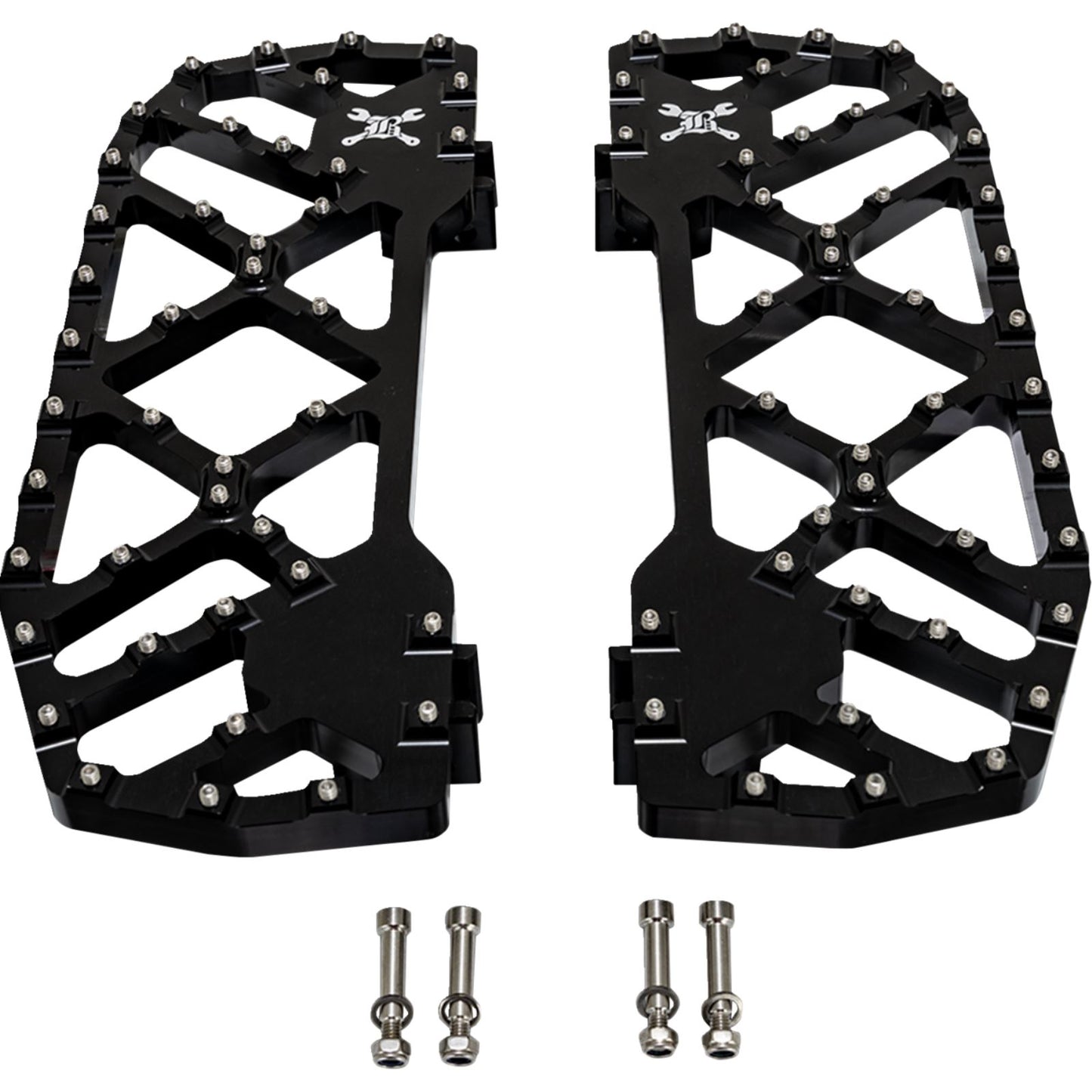 Burly Brand MX-Evolution Floorboards - Rider - Black - FLH/FLT '85-'24 B13-1053B_1662641