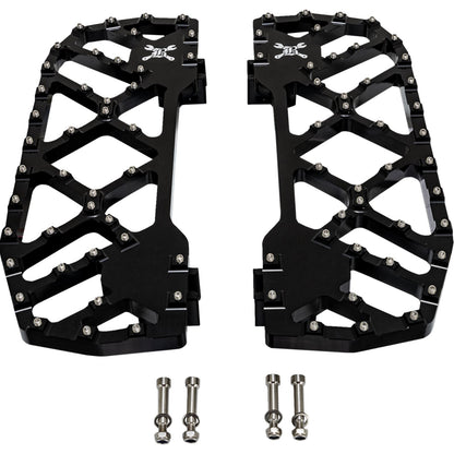 Burly Brand MX-Evolution Floorboards - Rider - Black - FLH/FLT '85-'24 B13-1053B_1662641