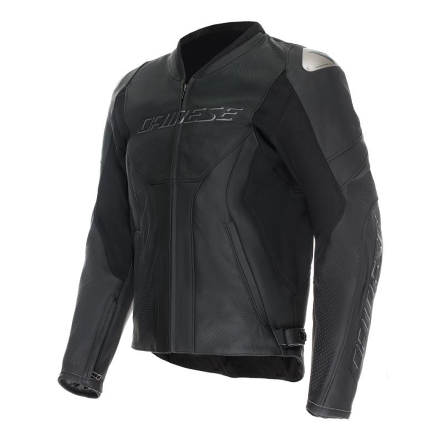 Dainese Racing 5 Perforated Leather Jacket - Black/Black/Black_1719190