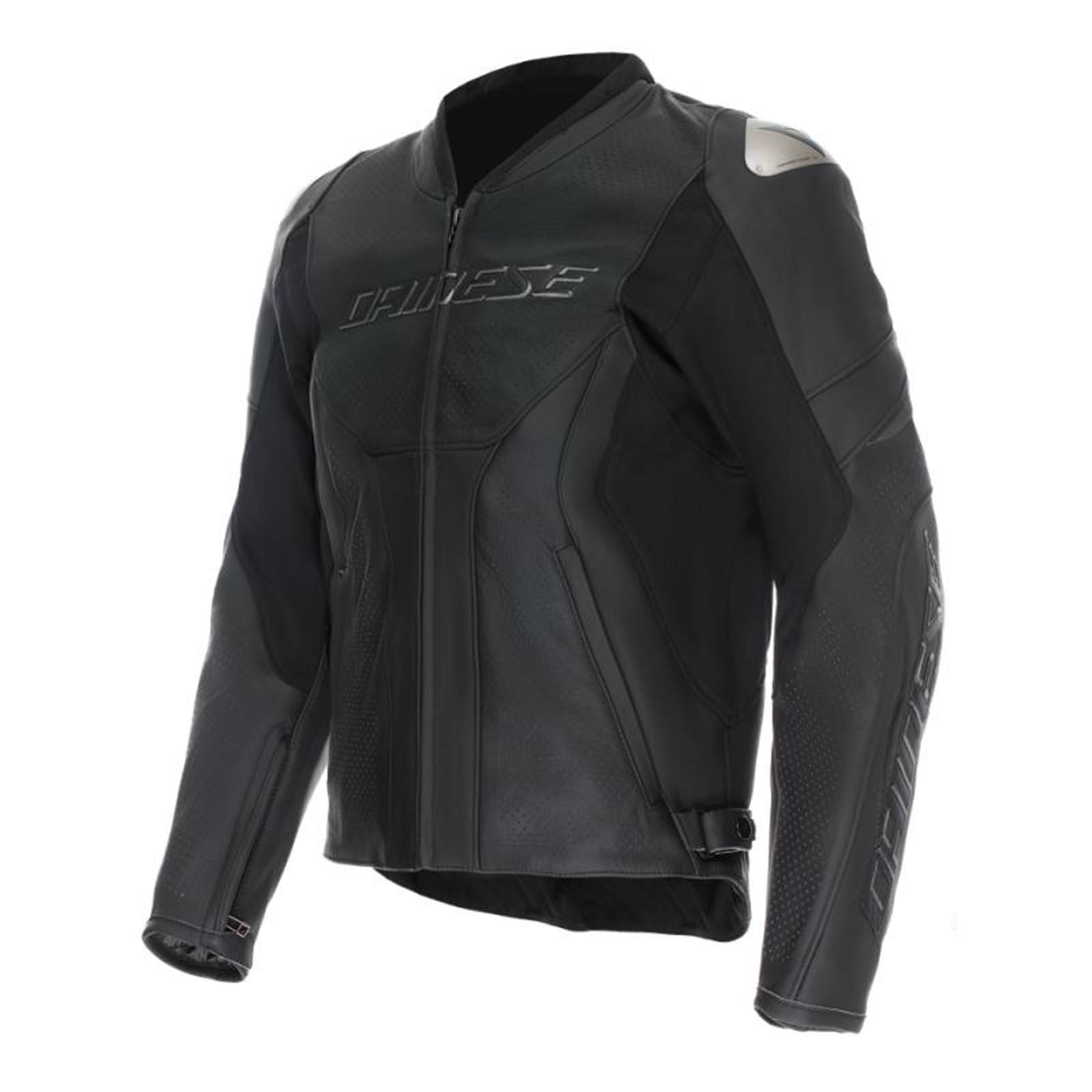 Dainese Racing 5 Perforated Leather Jacket - Black/Black/Black_1719190