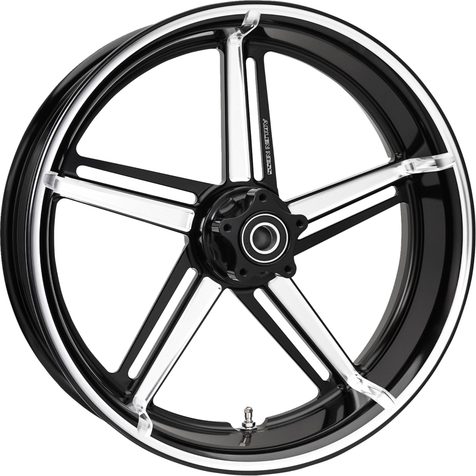 Arlen Ness Wheel - Factory 24 - Front/Rear - Black/Contrast Cut - 18x5.5 [MPN: 71-420]_1644689
