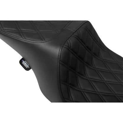 Drag Specialties Predator 2-Up Seat - Vinyl - Diamond - Black Stitching - FL '97-'07 0801-1996_1644887