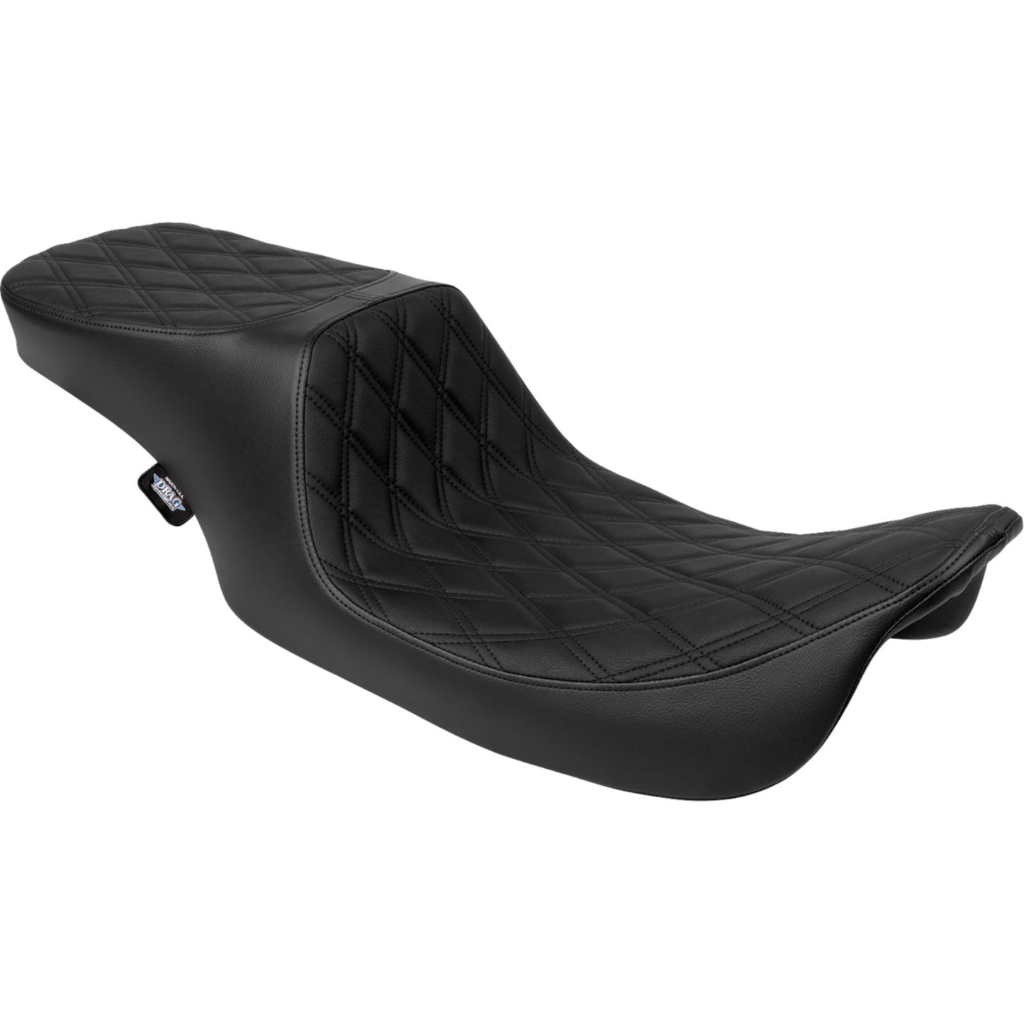 Drag Specialties Predator 2-Up Seat - Vinyl - Diamond - Black Stitching - FL '97-'07 0801-1996_1644888