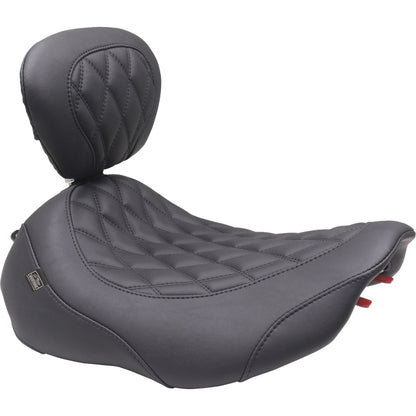 Mustang Motorcycle Products Wide Tripper™ Seat - Solo - Dark Brown/Black Stitching - FLT/FLH '23-'25 89503_1644899