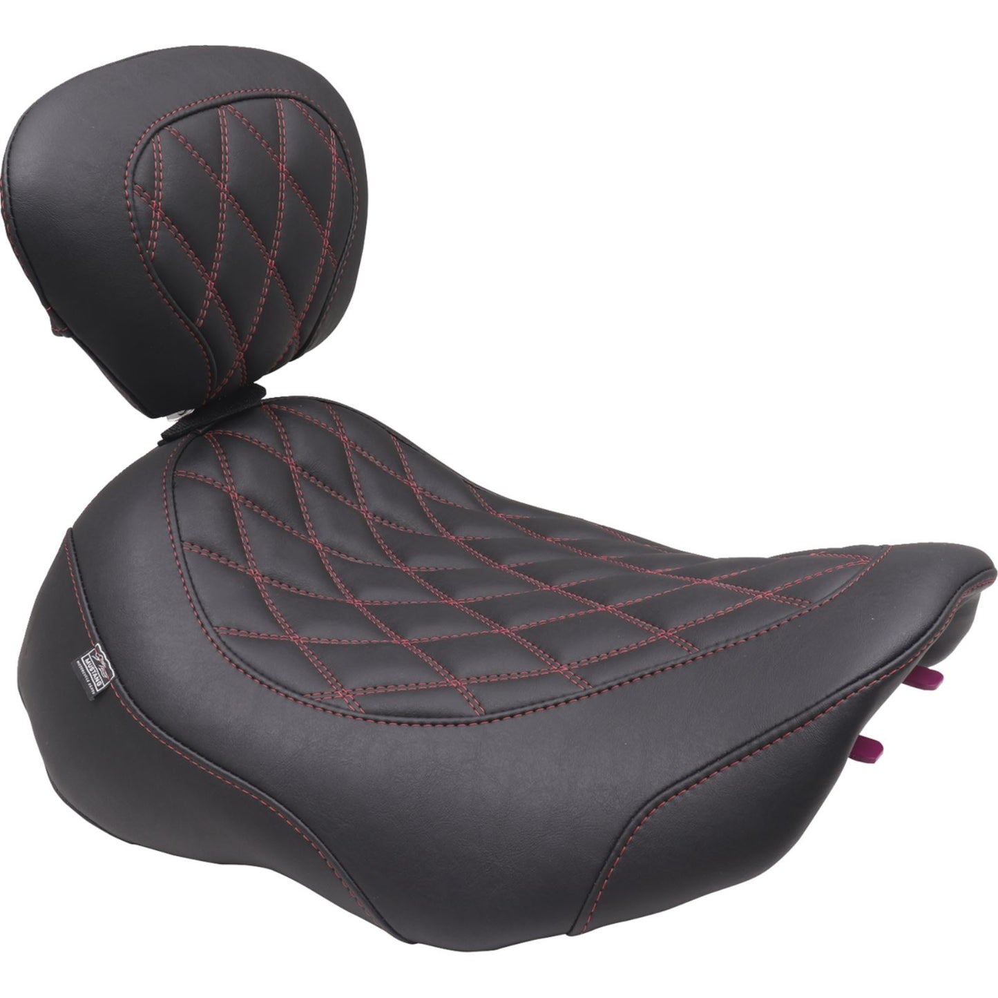 Mustang Motorcycle Products Wide Tripper™ Seat Solo Dark Brown/Dark Cherry Stitching FLT/FLH '23-'25 89503DC_1644883