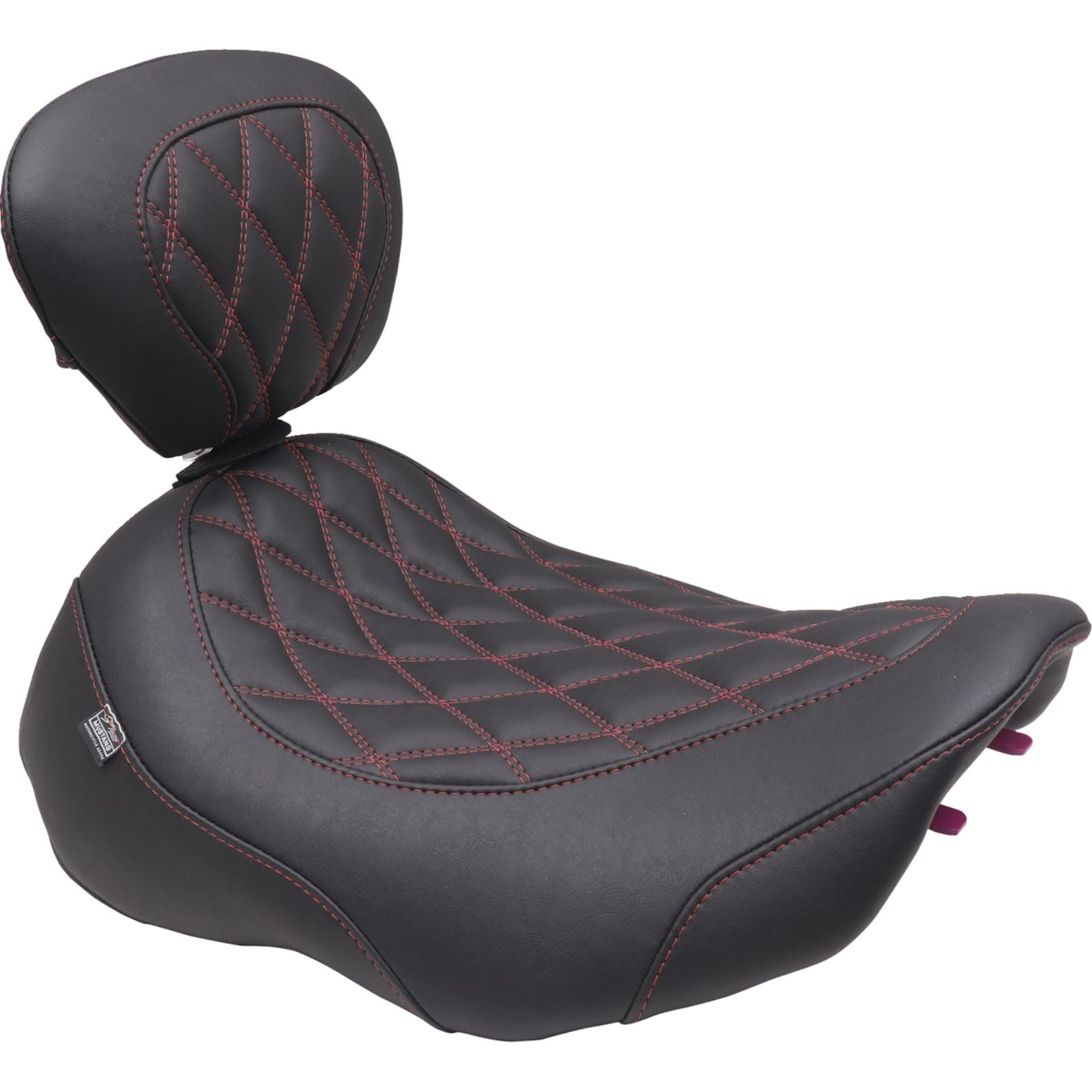 Mustang Motorcycle Products Wide Tripper™ Seat Solo Dark Brown/Dark Cherry Stitching FLT/FLH '23-'25 89503DC_1644883
