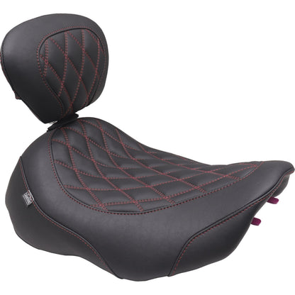 Mustang Motorcycle Products Wide Tripper™ Seat Solo Dark Brown/Dark Cherry Stitching FLT/FLH '23-'25 89503DC_1644883