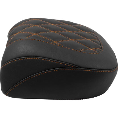 Mustang Motorcycle Products Wide Tripper™ Seat - Passenger - Orange Stitching - FLT/FLH '23-'25 88511MO_1703244