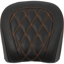 Mustang Motorcycle Products Wide Tripper™ Seat - Passenger - Orange Stitching - FLT/FLH '23-'25 88511MO_1703245
