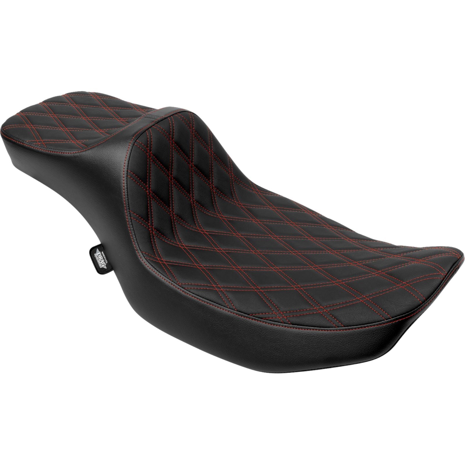 Drag Specialties Extended Reach Predator III Seat - Red Stitching - FLH/FLT '23-'24 [MPN: 0801-2036]_1644877