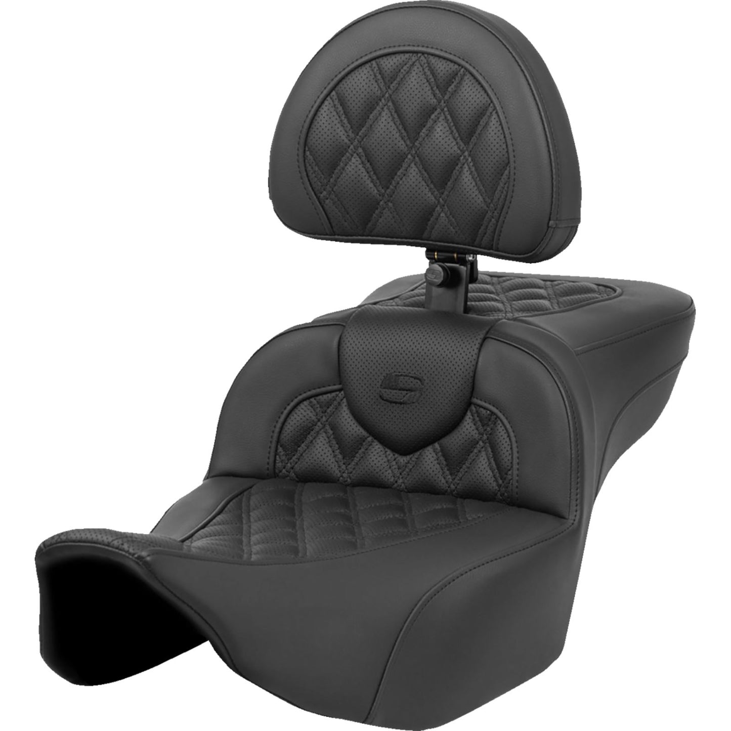 Saddlemen Heated RoadSofa™ Seat Extended Reach w/ Backrest - FLT/FLH ’23-‘24 823-07-184C0_1644908