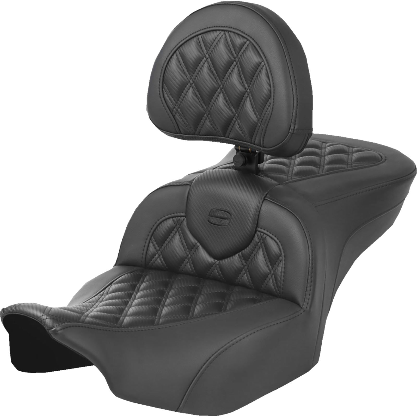 Saddlemen Heated Roadsofa™ Seat - Lattice Stitch - FLT/FLH '23-'24 823-07-206C0_1644935