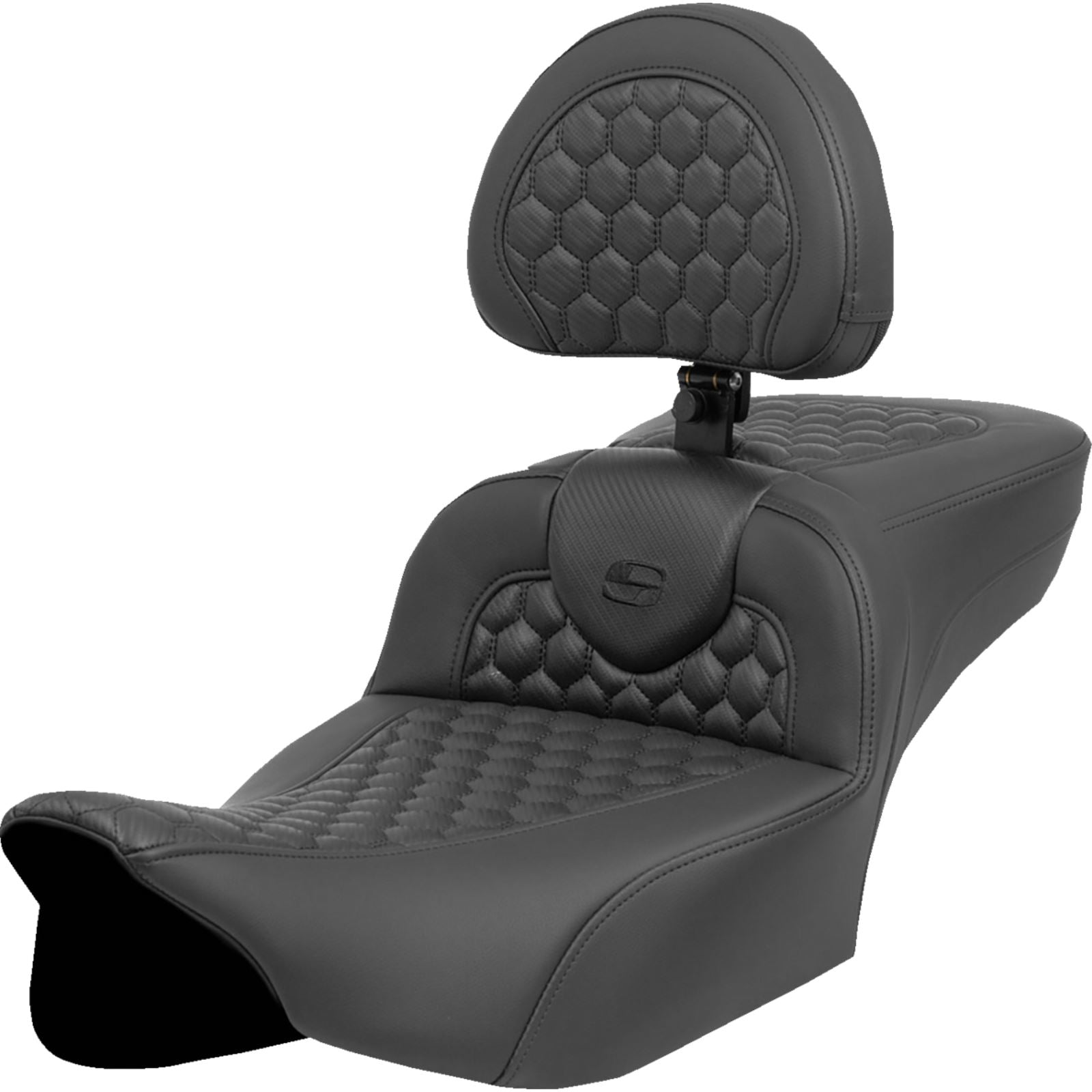Saddlemen Heated RoadSofa™ Seat Extended Reach w/ Backrest - FLT/FLH ’23-‘24 823-07-190C0_1644939