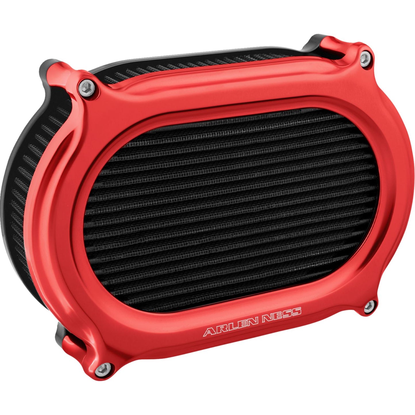 Arlen Ness Stage 2 Oval Air Cleaner Kit - Red [MPN: 600-173]_1644910