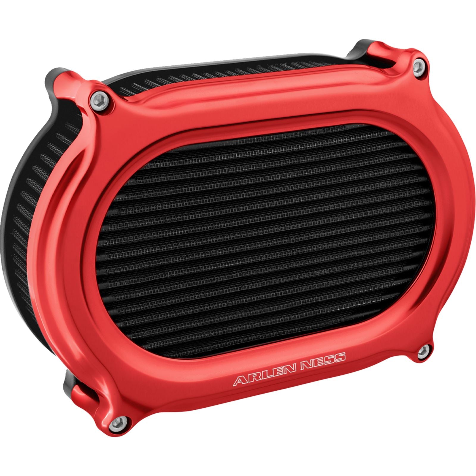 Arlen Ness Stage 2 Oval Air Cleaner Kit - Red [MPN: 600-178]_1644915