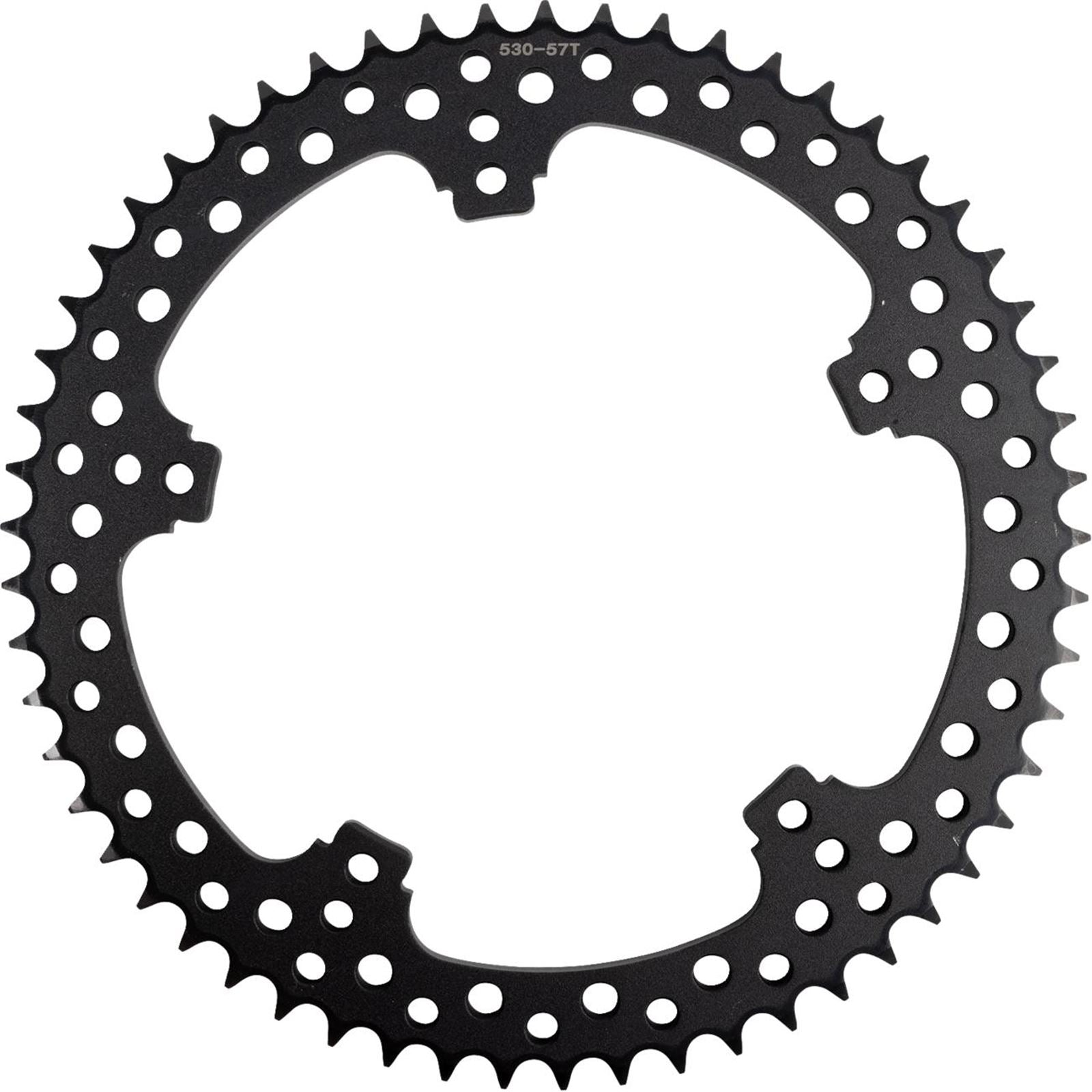 Arlen Ness Rear Sprocket - Jagged - 57 Tooth - Black - For FLT/FLH 300-204_1828819