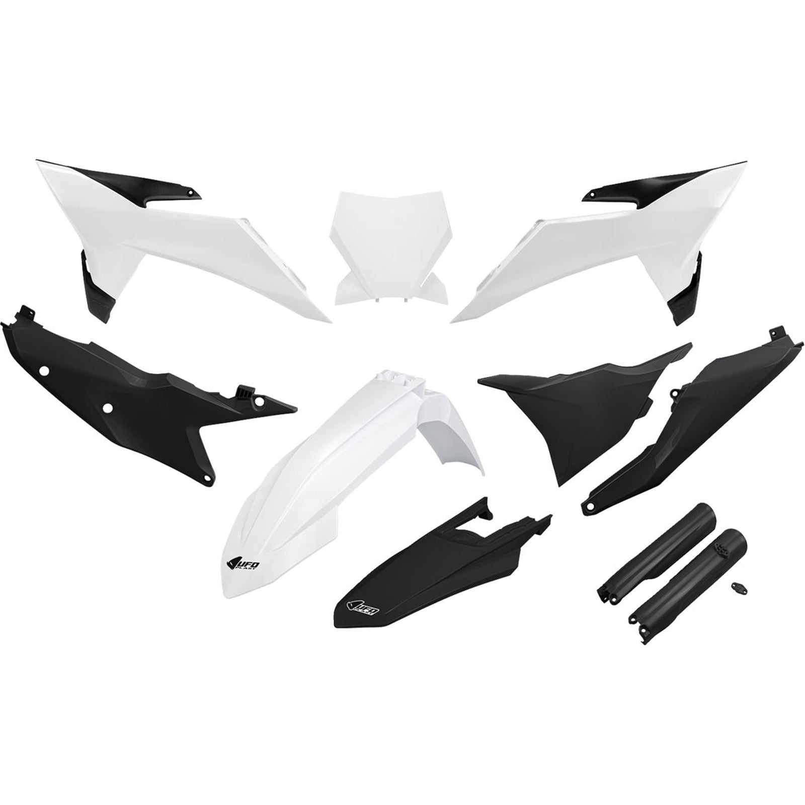 UFO Plastics Body Kit - White/Black for KTM SX/SX-F '25 [MPN: KTKIT532F@222]_1727664
