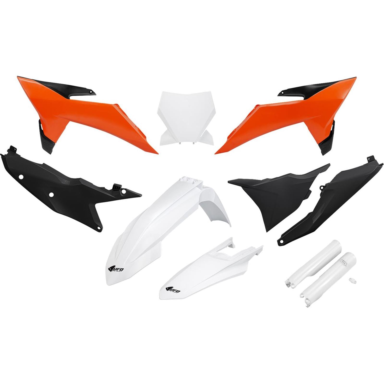 UFO Plastics Body Kit - Black/Orange/White for KTM SX/SX-F '25 [MPN: KTKIT532F@444]_1727665