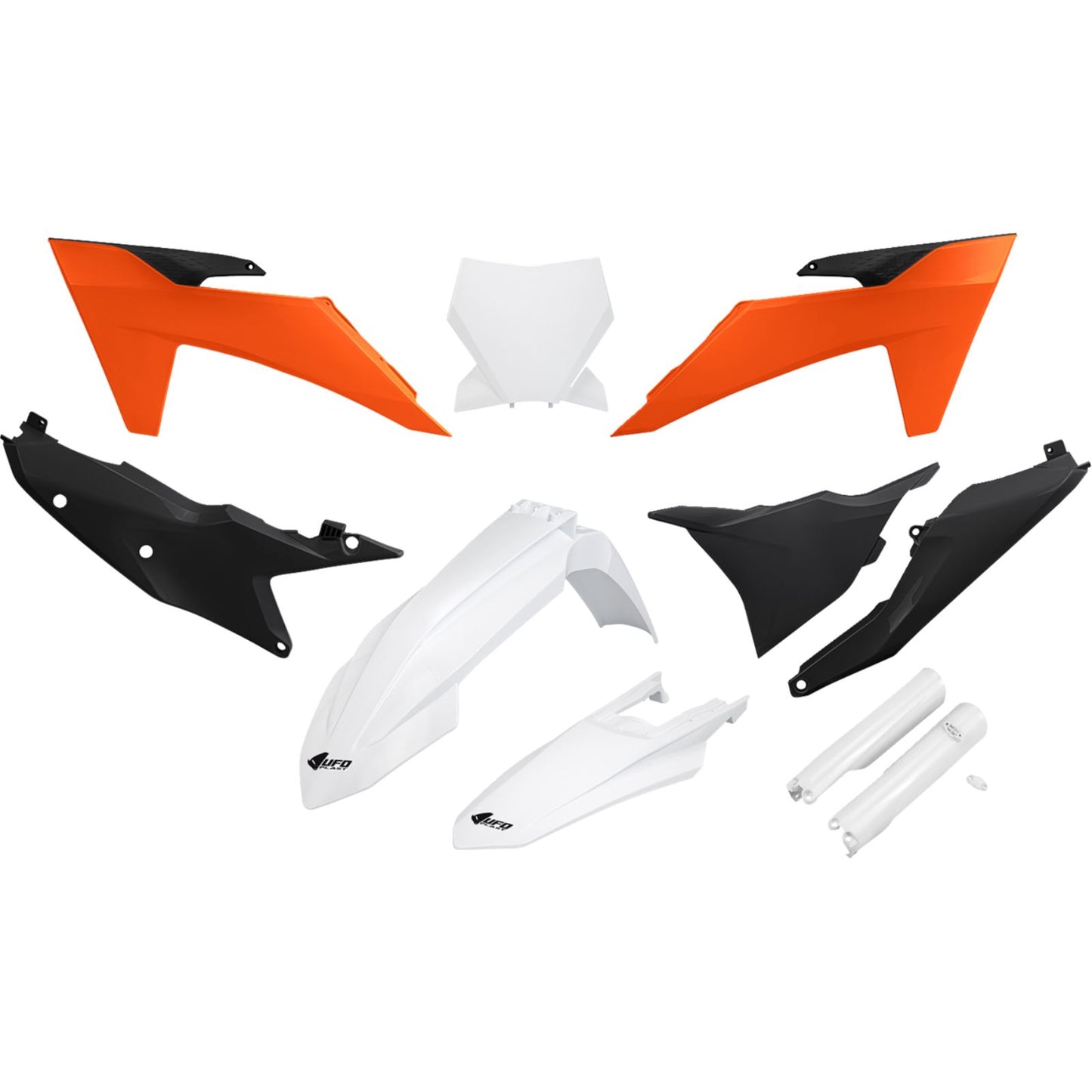 UFO Plastics Body Kit - Black/Orange/White for KTM - SX/SX-F '23-'24 [MPN: KTKIT529F@444]_1645047