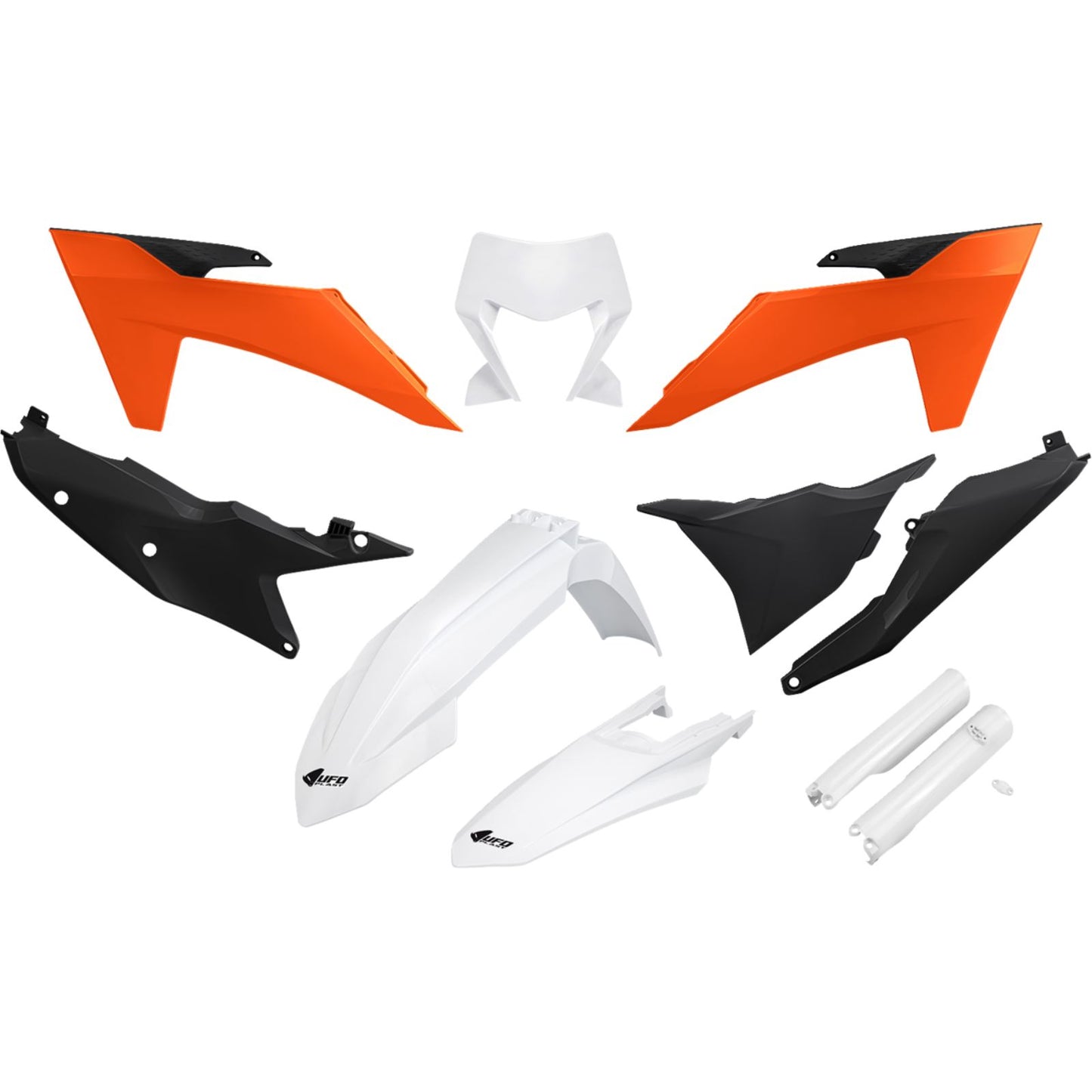 UFO Plastics Body Kit - Black/Orange/White for KTM - EXC-F [MPN: KTKIT530F@444]_1645052