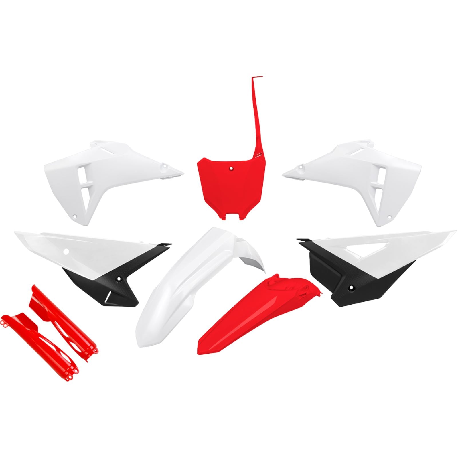 UFO Plastics Body Kit - White/Red for Honda - CRF 250R/450R [MPN: HOKIT127F@222]_1645033