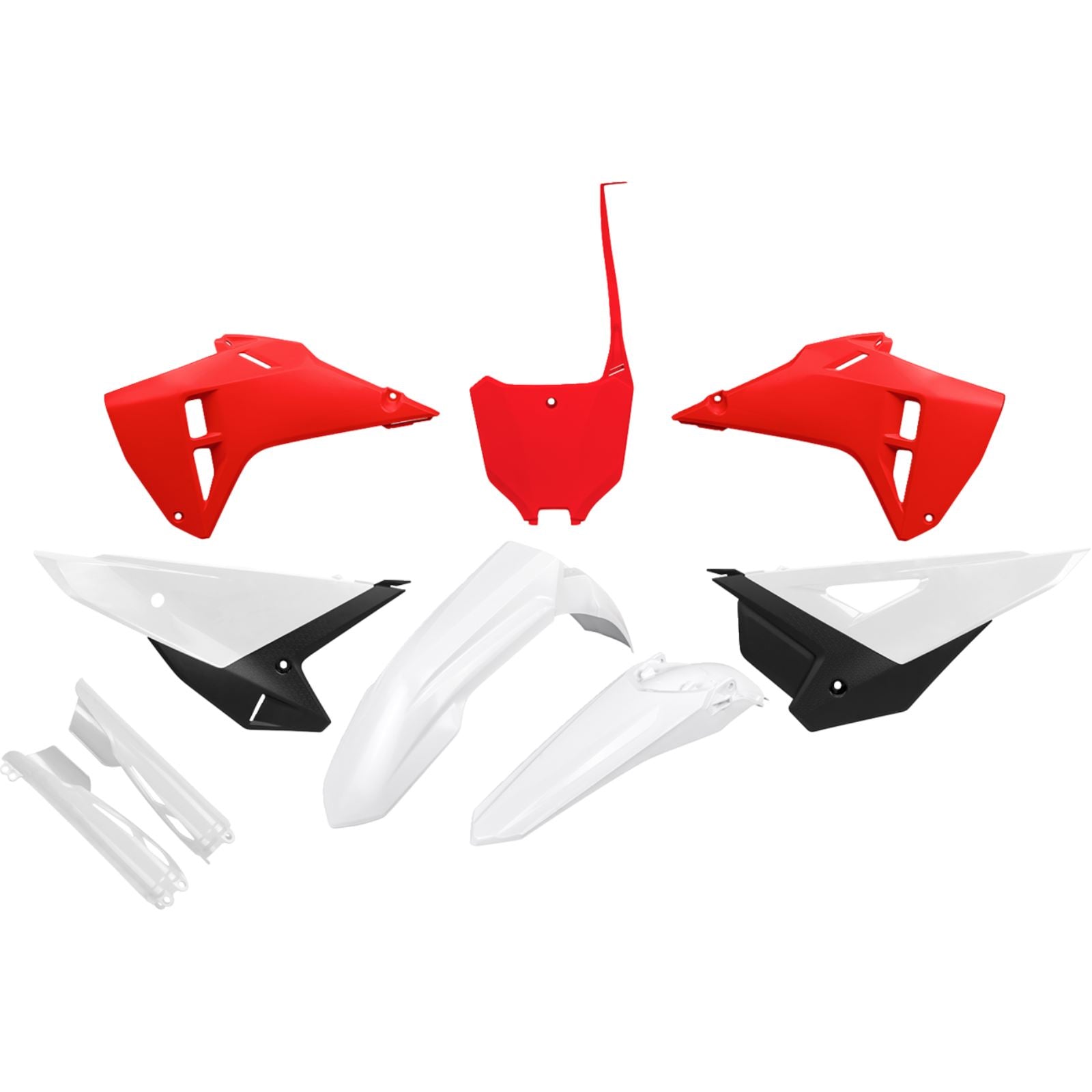 UFO Plastics Body Kit - White/Red for Honda - CRF 250R/450R [MPN: HOKIT127F@333]_1645055