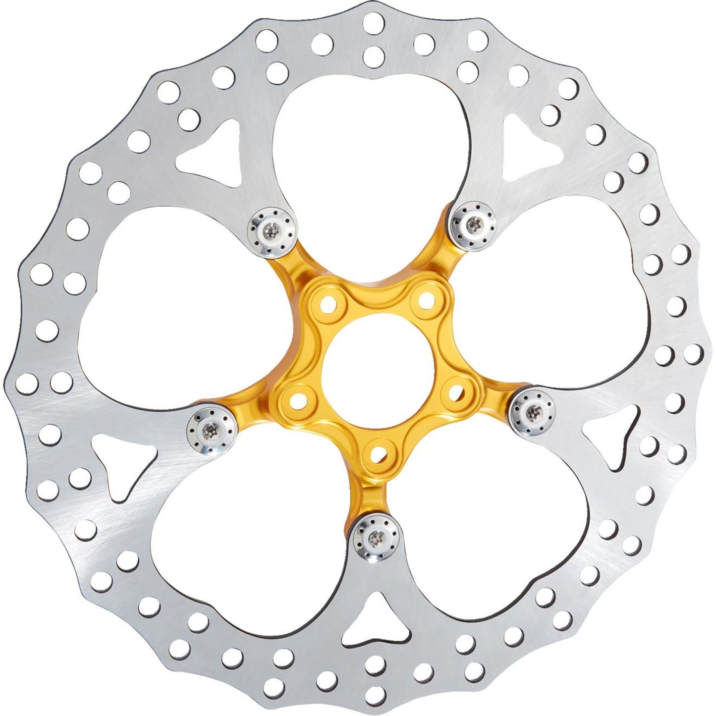 Arlen Ness Spider Rotor - 12-19/32" - Gold - Front [MPN: 300-110]_1828841