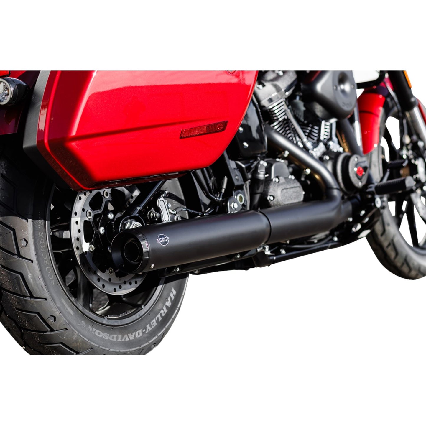 S&S Cycle Grand National Slip-On Muffler - 50 State - 4" Black for M8 Softail [MPN: 550-1159]_1645104