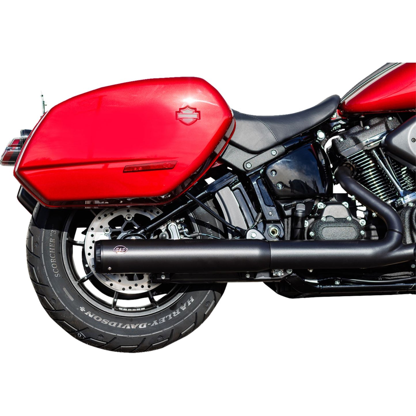 S&S Cycle Grand National Slip-On Muffler - 50 State - 4" Black for M8 Softail [MPN: 550-1159]_1645083