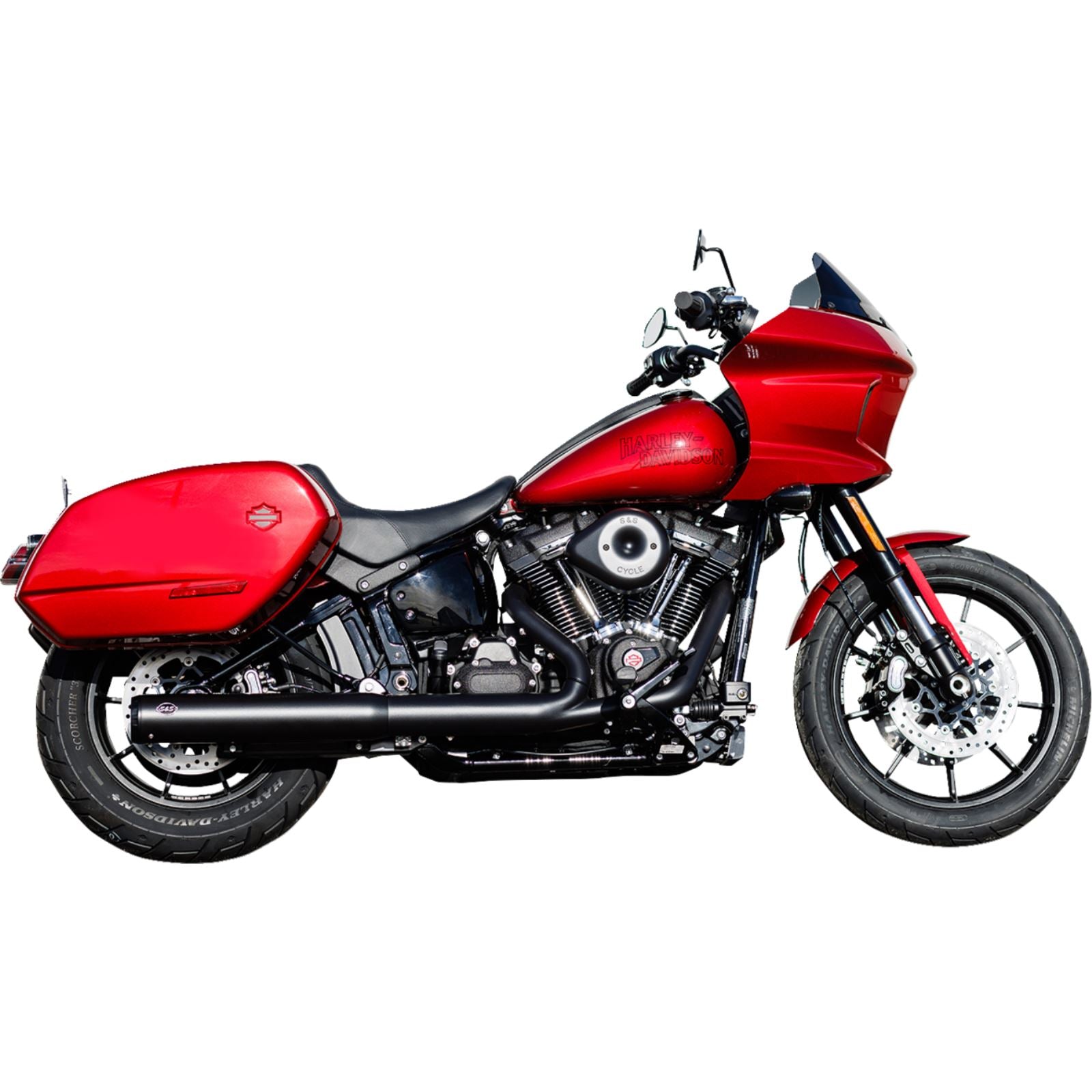 S&S Cycle Grand National Slip-On Muffler - 50 State - 4" Black for M8 Softail [MPN: 550-1159]_1645105