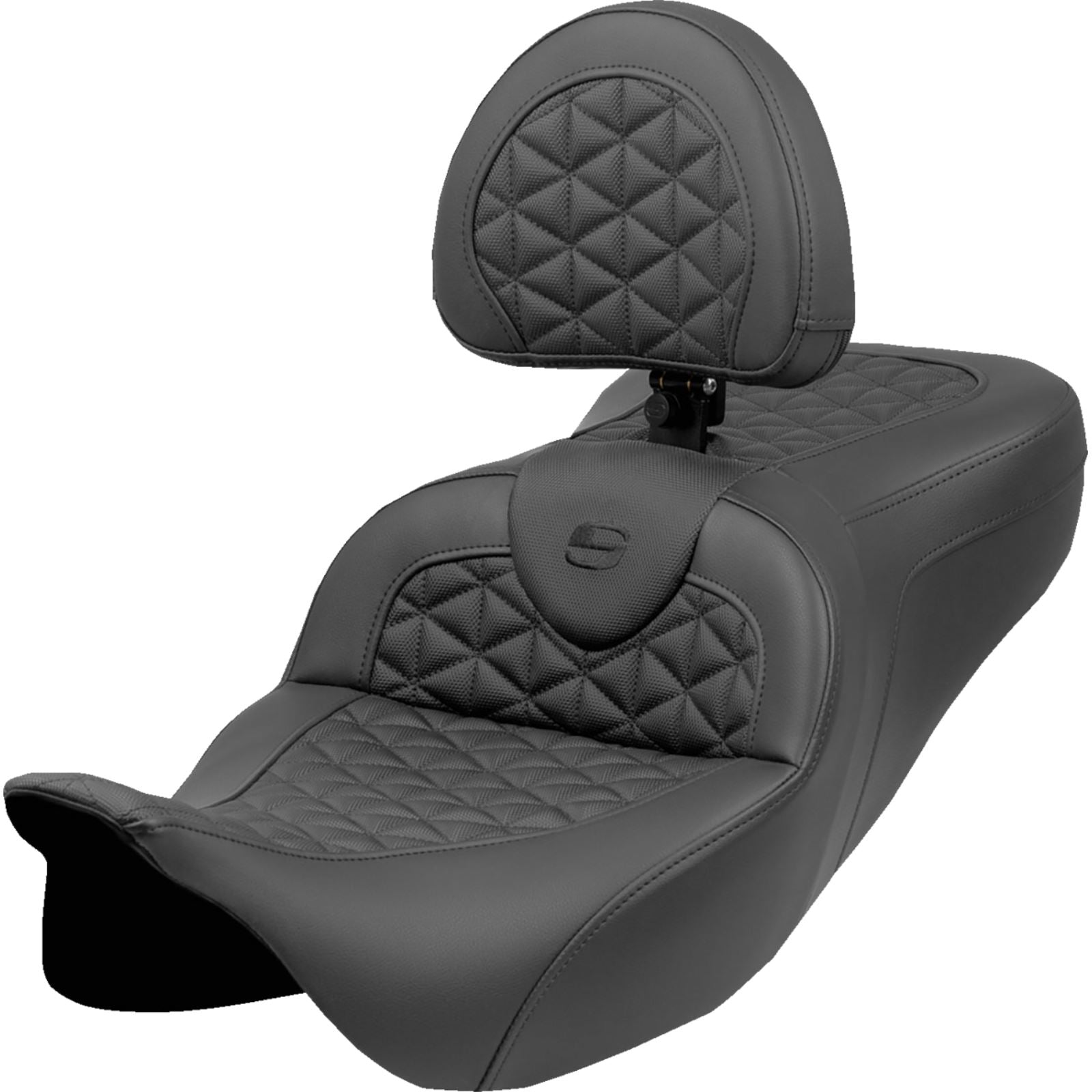 Saddlemen RoadSofa™ Tri Gripper Seat - Standard Reach - FLH/FLT '08-'25 808-07B-210B0_1662472